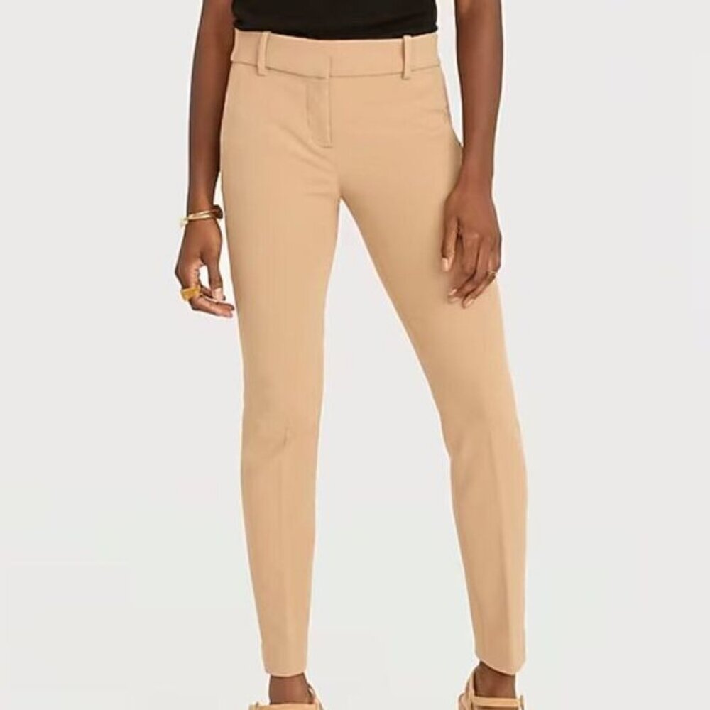 J. Crew Full-length Cameron pant in four-season stretch blend Saddle size 2 NWT